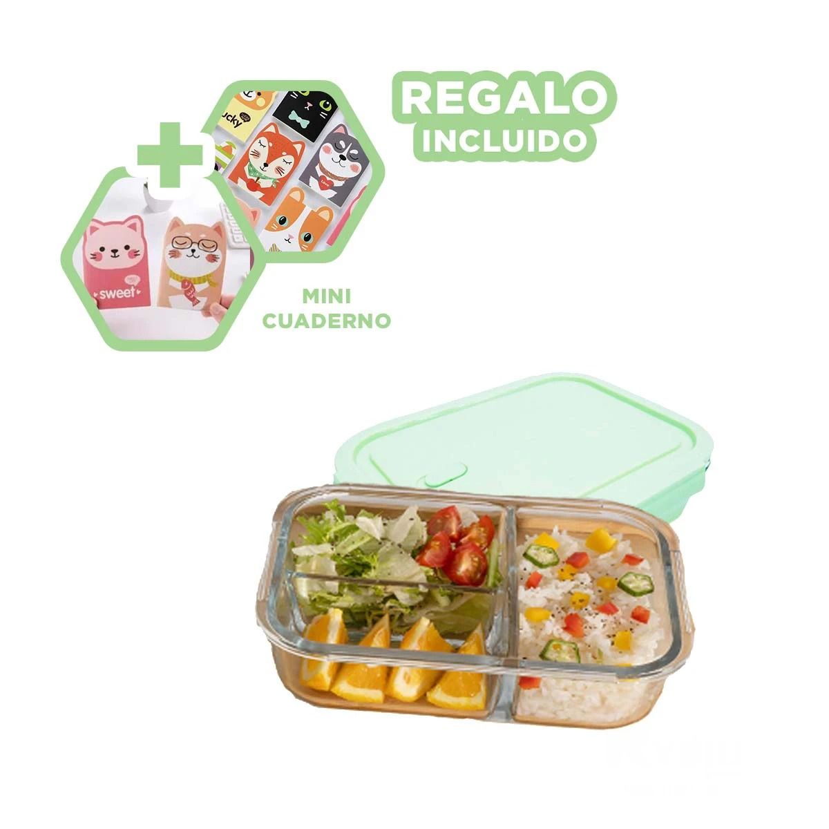 GENERICO - Taper Resistente de 3 Secciones en Verde Y+Regalo Agendita