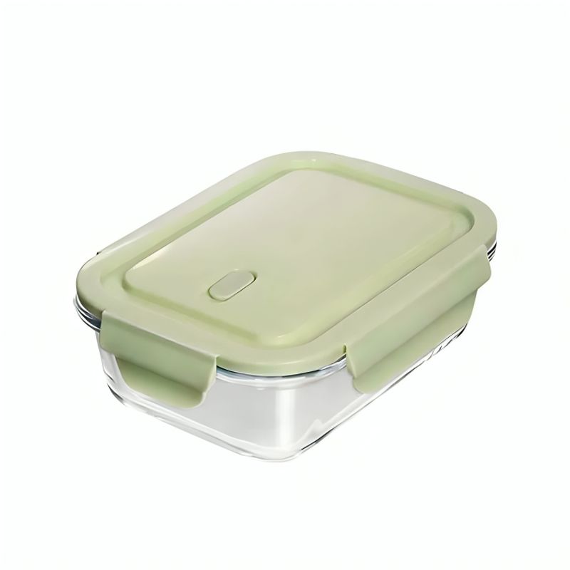 GENERICO - Taper Resistente de Vidrio de 410ml con Tapa Verde