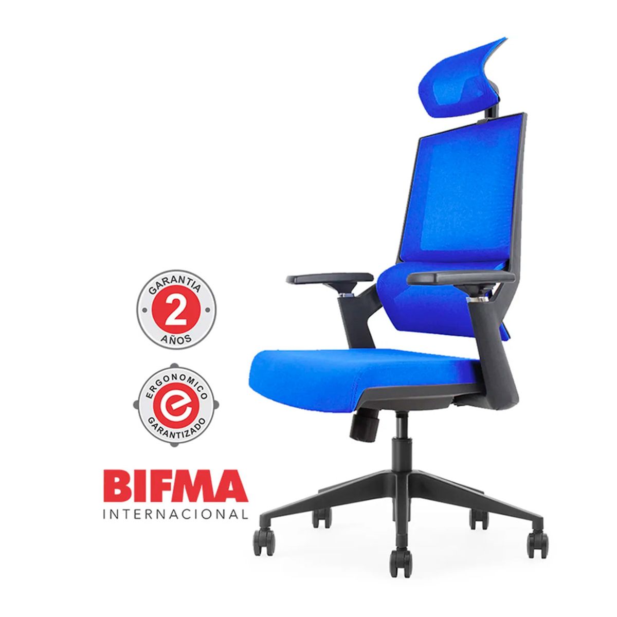 OFIDEAS - Silla Giratoria Ergonómica Presidente One Plus Color Azul Ofideas