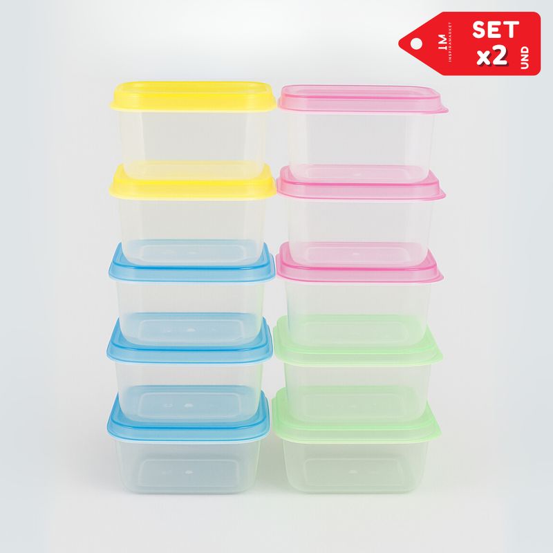 INSPIRA - Contenedor Frasco Mini con Tapa Multiusos 5 x 4 x 3 cm Set x10