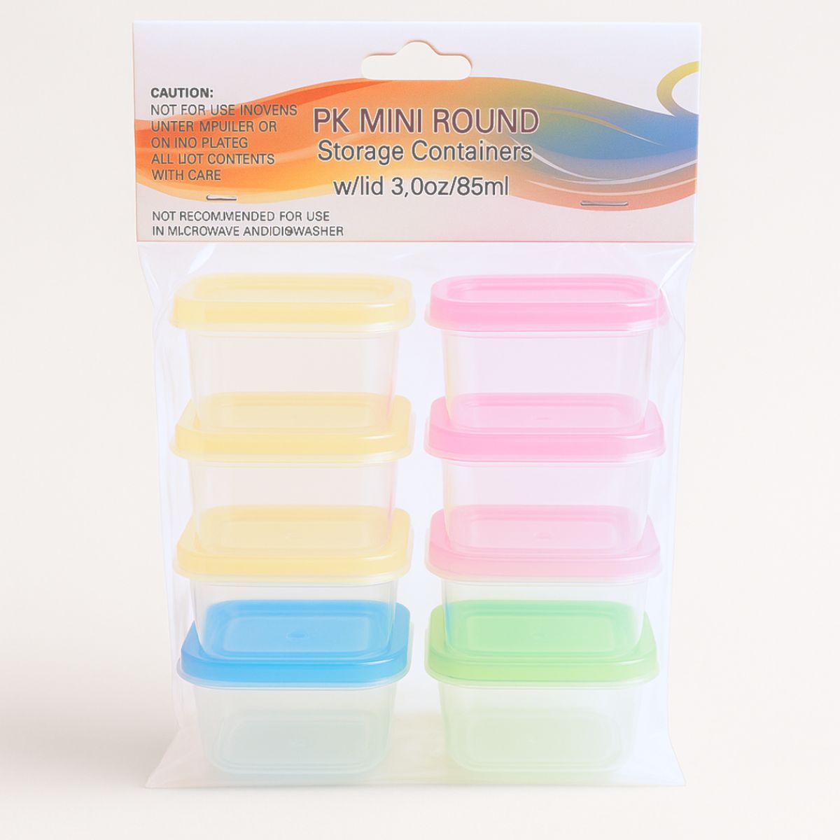 INSPIRA - Contenedor Frasco Mini con Tapa Multiusos 5 x 4 x 3 cm Set x10