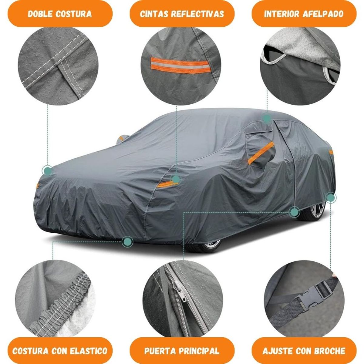 GENERICO - Cobertor Funda Impermeableuv Para Hatchback Hyundai Atos