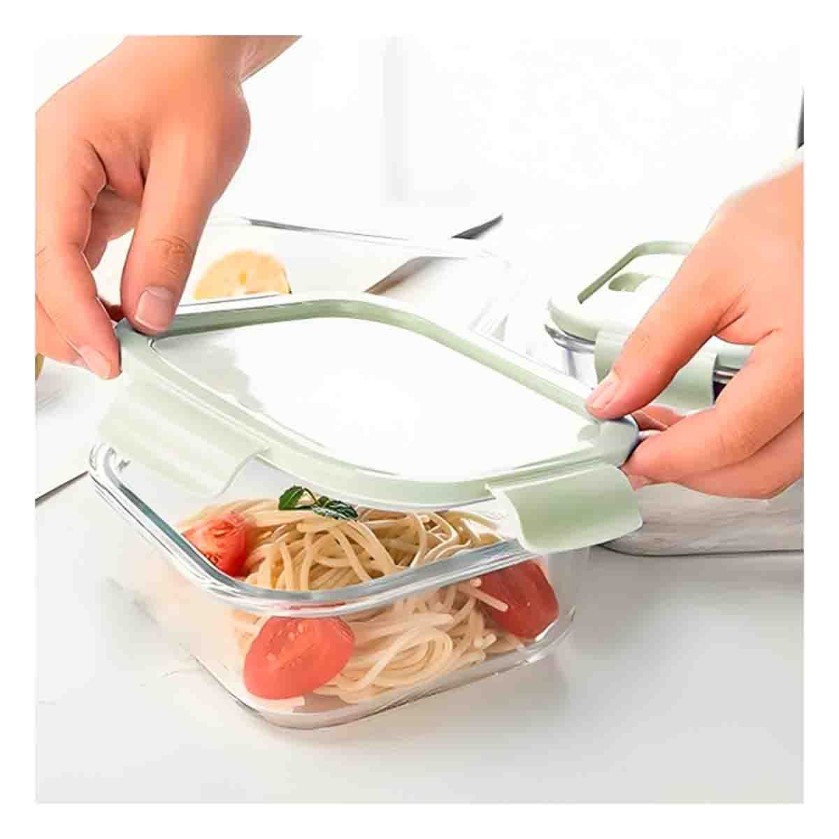 GENERICO - Pack12 Recipiente con Sellado en Verde 1040ml