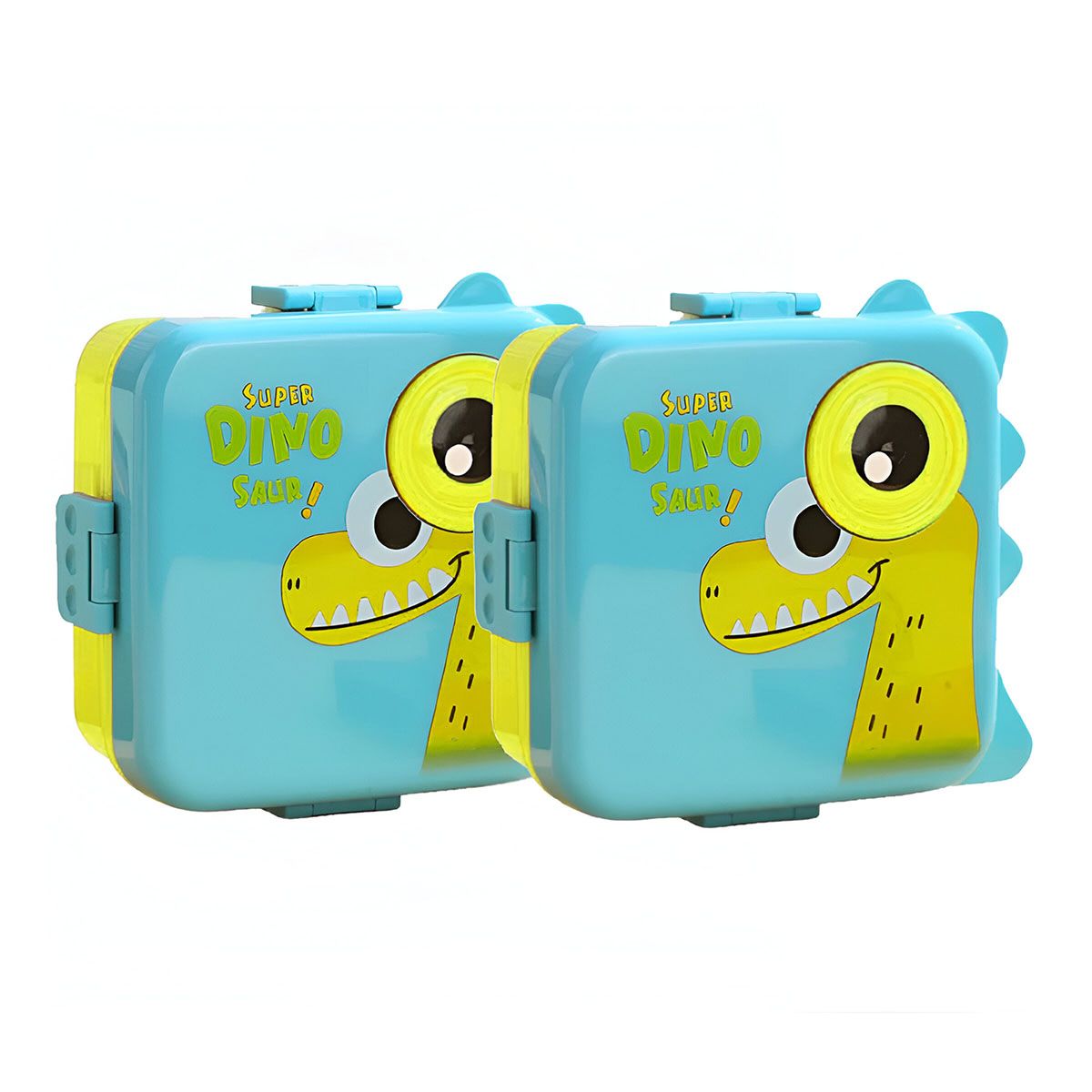 GENERICO - Taper Infantil de Plastico 1600ml Celeste Y+Regalo Stickers