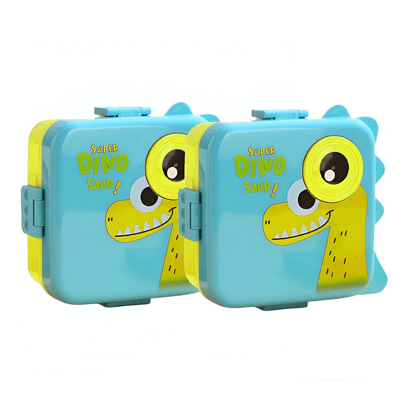 GENERICO - Pack2 Taper Perfecto Colegio 1600ml Celest Y+Papel de Regalo