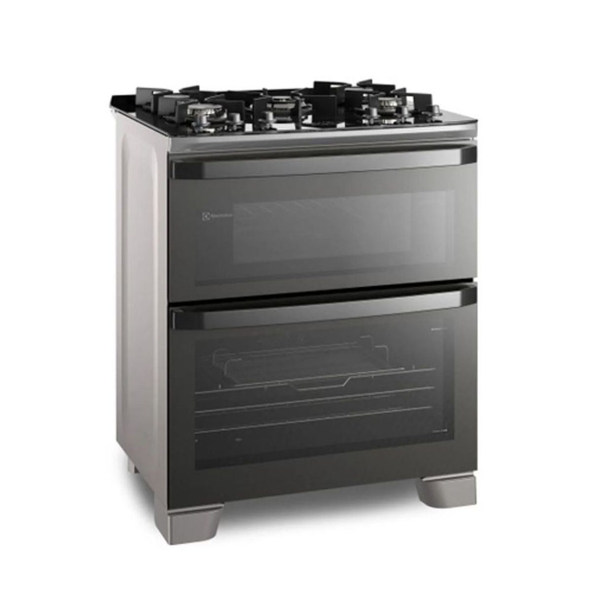 ELECTROLUX - Cocina Electrolux con Doble Horno de 5 Quemadores con Triple Llama 76Cm FE5AD - Negro