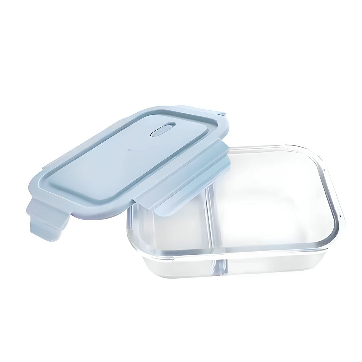 GENERICO - Pack2 Taper Practico con 2 Divisiones Util con Tapa Celeste