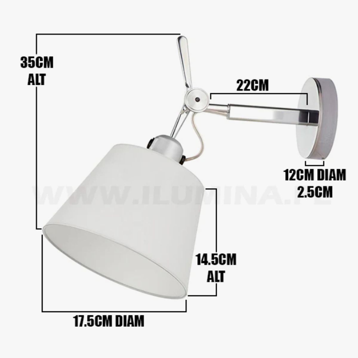 GENERICO - Aplique Lampara de Interior Silver Led