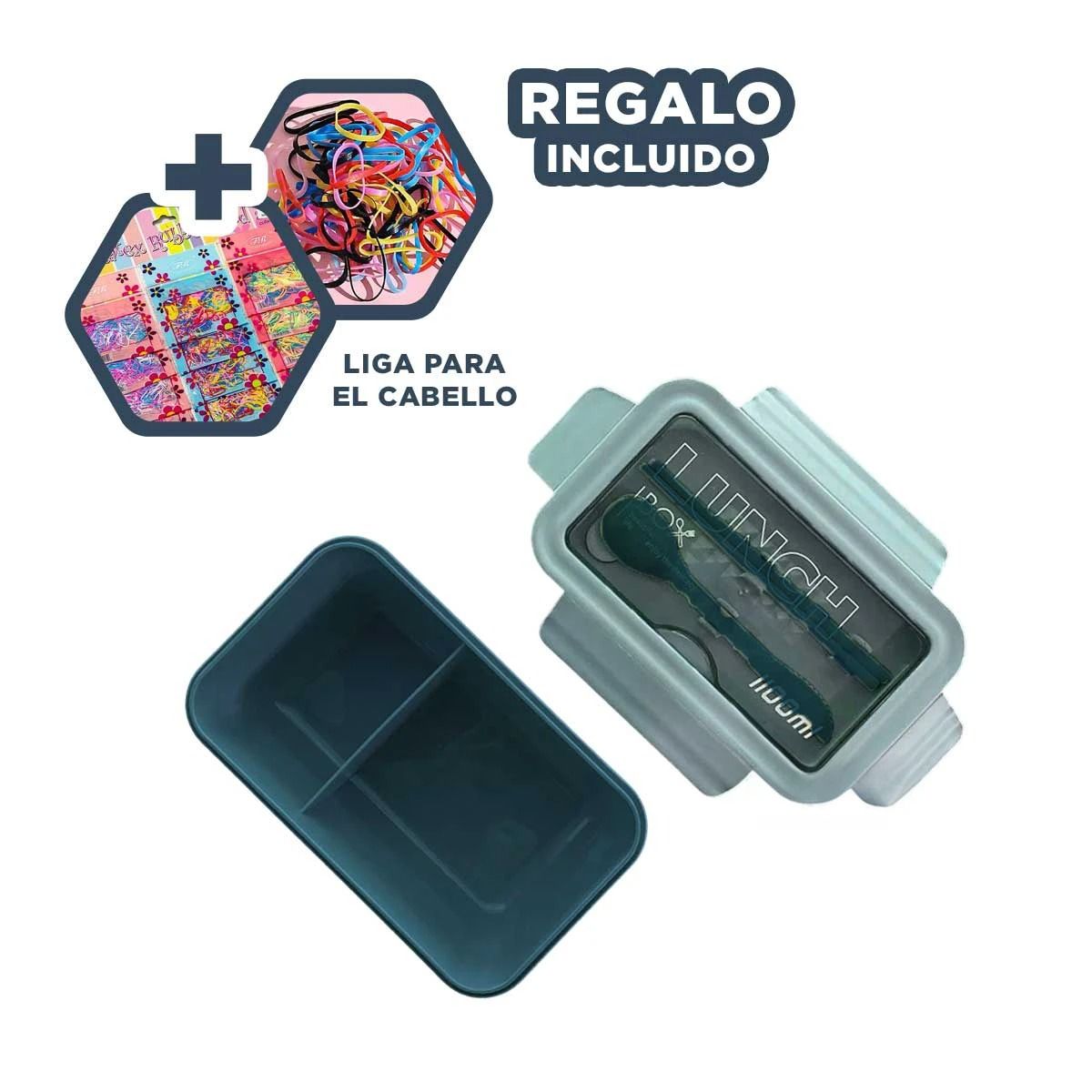 GENERICO - Pack4 Taper 850ml para el Colegio Azul Y+Ligas de Regalo