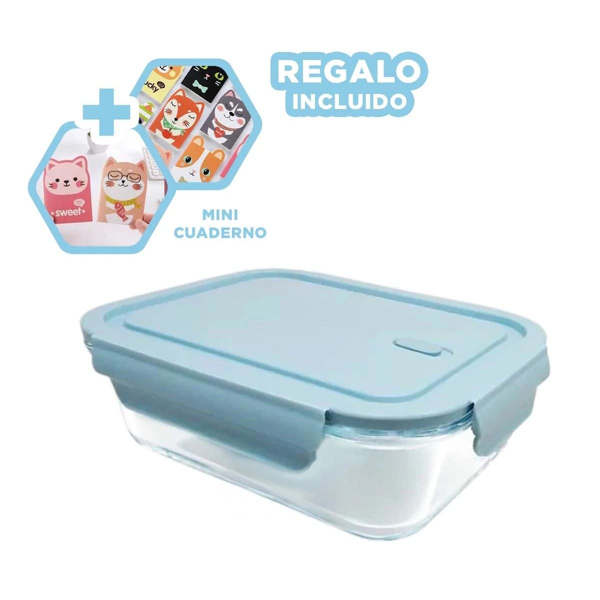 GENERICO - Taper Individual de Alimentos Celest 410ml Y+Regalo Agendita