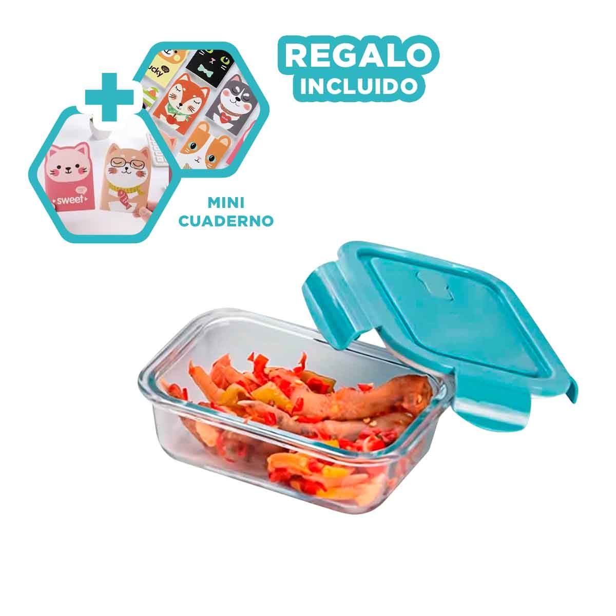 GENERICO - Taper Individual de Comida Celeste 1040ml Y+Regalo Agendita
