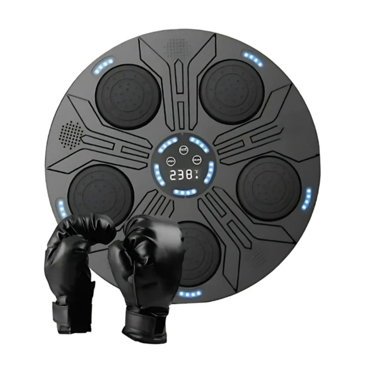 GENERICO - Máquina de Boxeo Bluetooth Musical - Luz con Guantes Negros