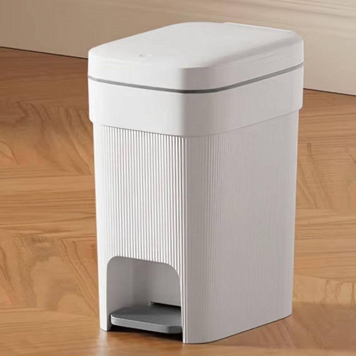 HOGARMAS - Tacho TOKIO con Doble Apertura Pedal Touch Blanco