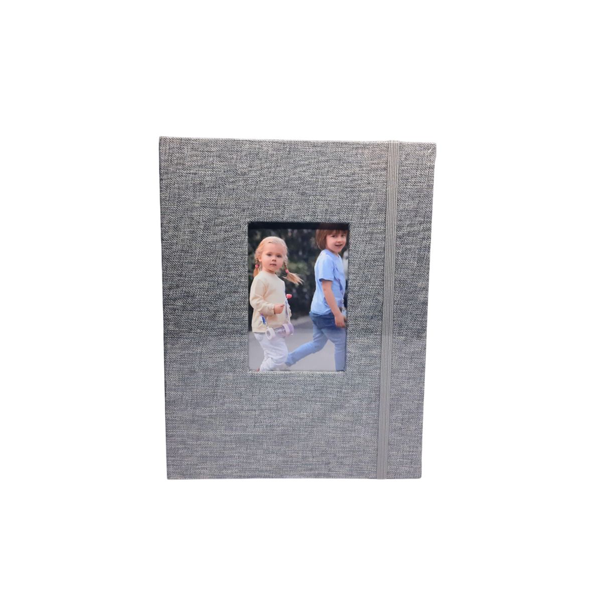 GENERICO - Album para 52 fotos 13x18cm con Cubierta de Lino Gris