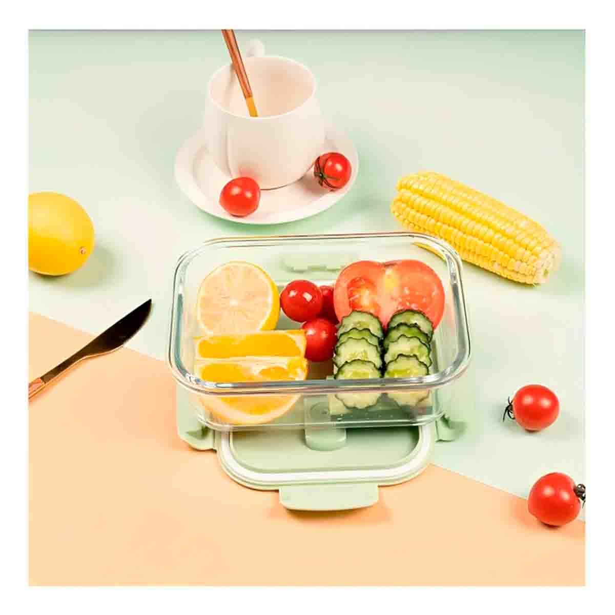 GENERICO - Pack4 Contenedor para Lonchera Verde 1040ml