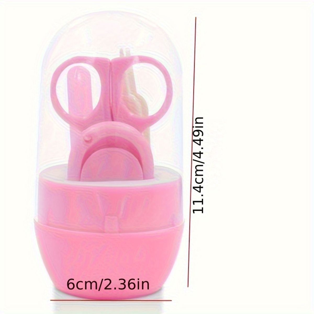 VATYERTY - Kit de Cuidado de Uñas Para Bebés 4 Piezas - Rosado