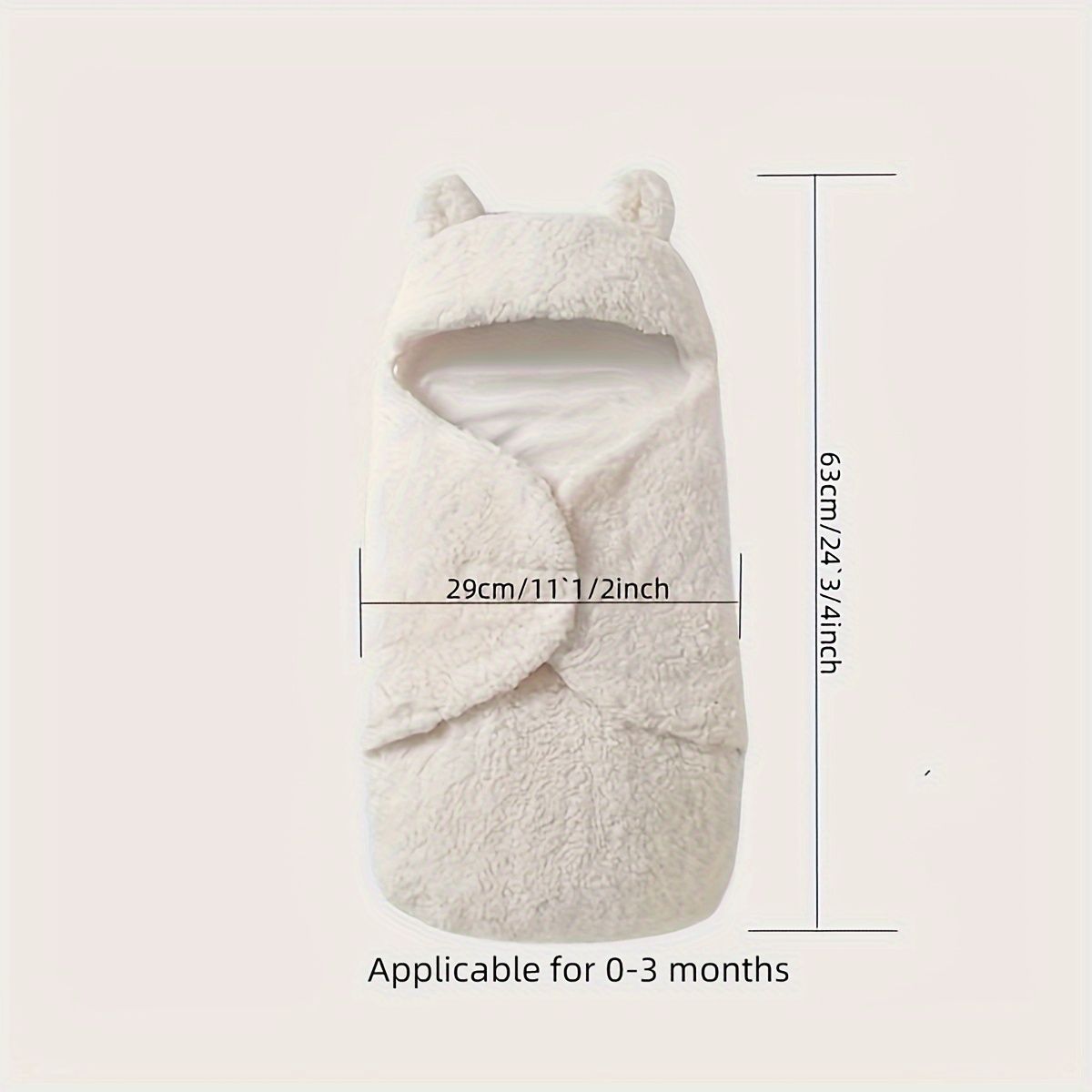 VATYERTY - Saco de Dormir Oso de Peluche Para Recién Nacidos - Blanco