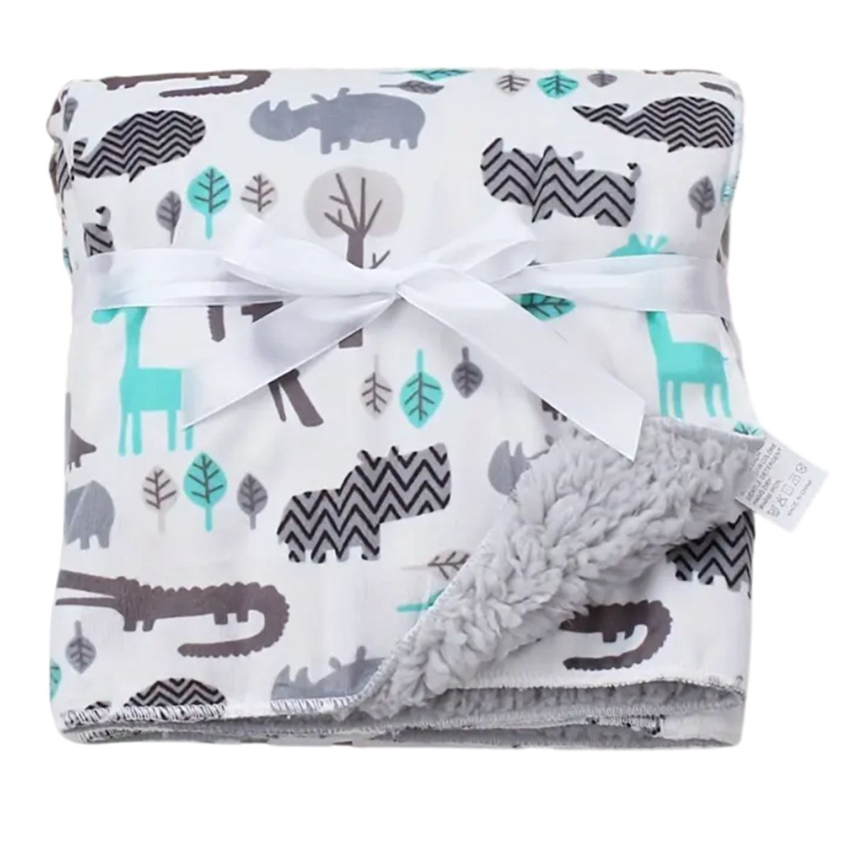 Manta Doble Estampado de Dibujos Animados  Para Bebés - Gris, marca VATYERTY - Foto Principal