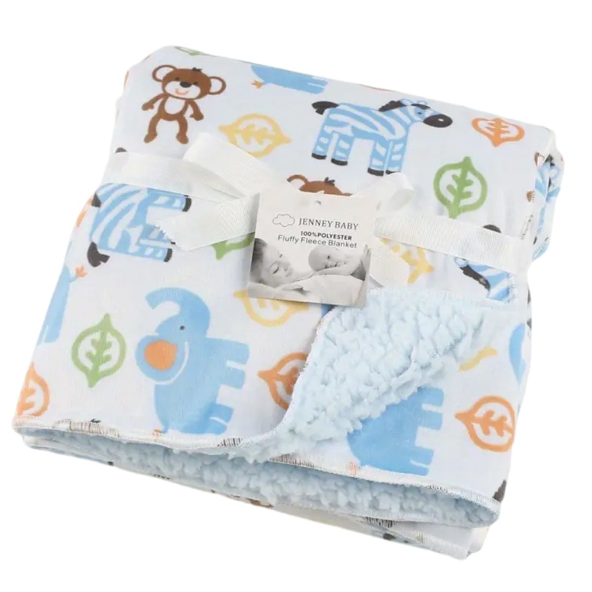 VATYERTY - Manta Doble Capa Estampado de Dibujos Animados  Bebés - Azul