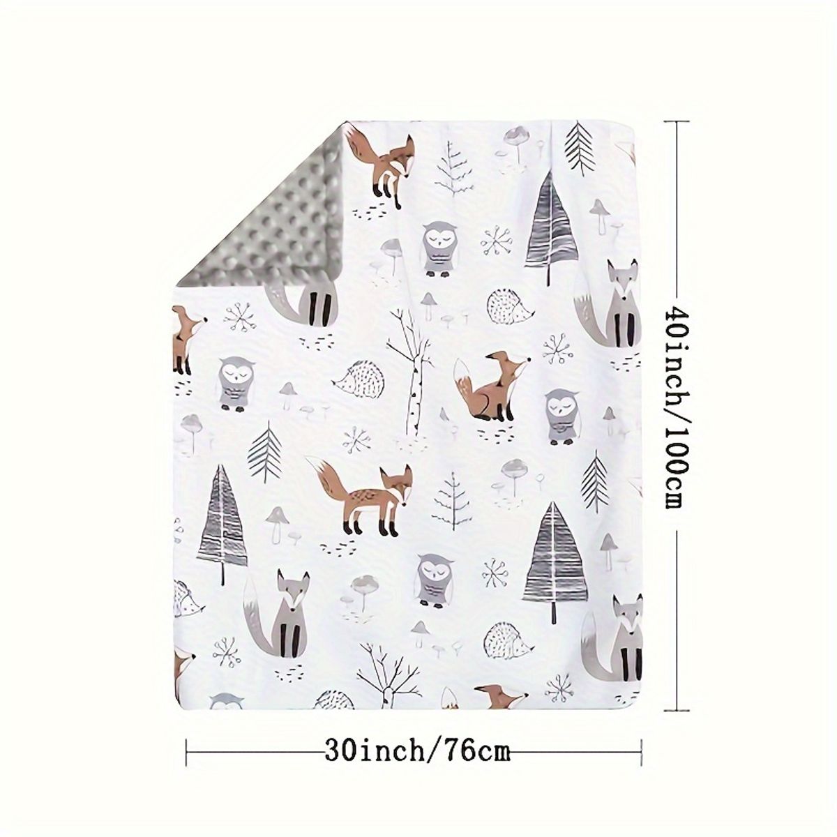 VATYERTY - Manta de bebé con Estampado de Animales - Gris