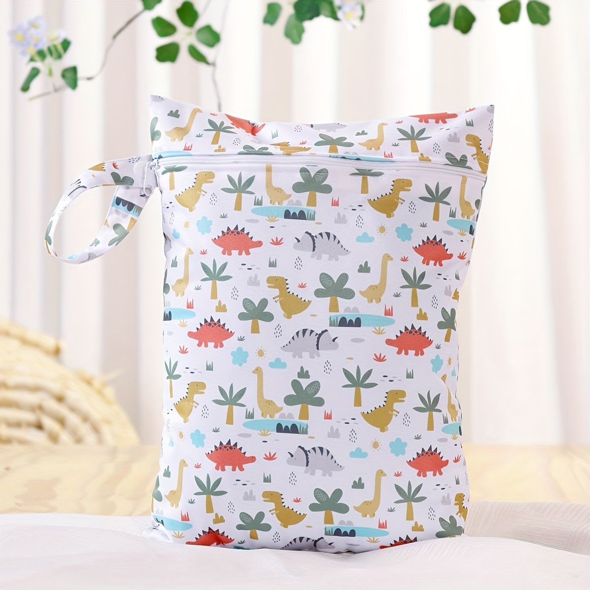 VATYERTY - Bolsa Pañales Estampado Arcoíris y Corazones - Blanco