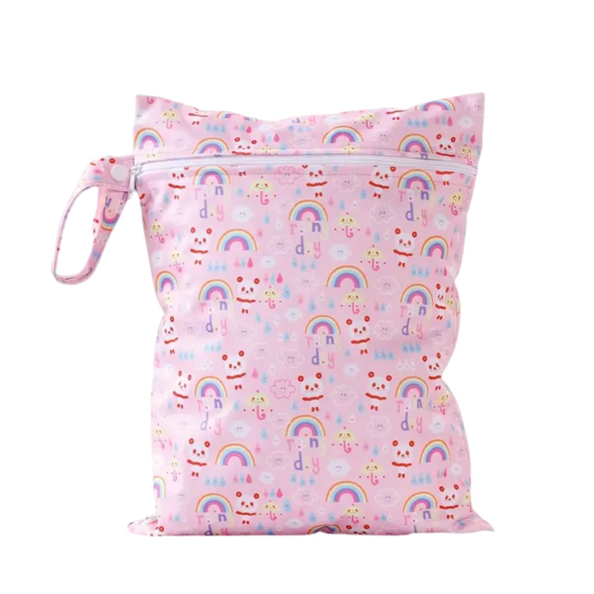 VATYERTY - Bolsa Pañales  Estampado de Arcoíris y Corazones - Rosado