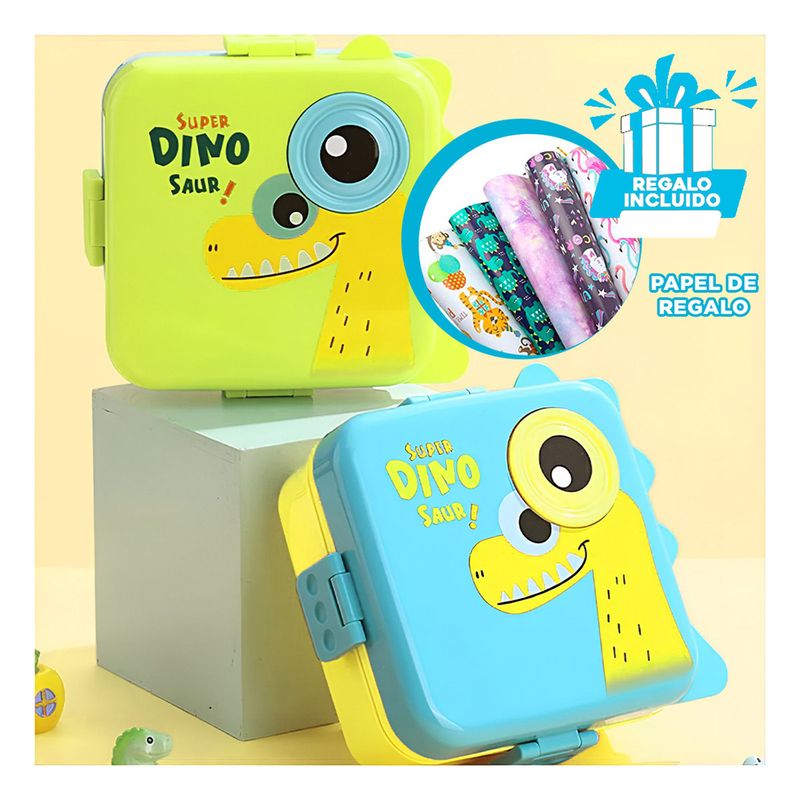 GENERICO - Pack12 Lonchera Inicio Clases en Celes Y+Papel de Regalo