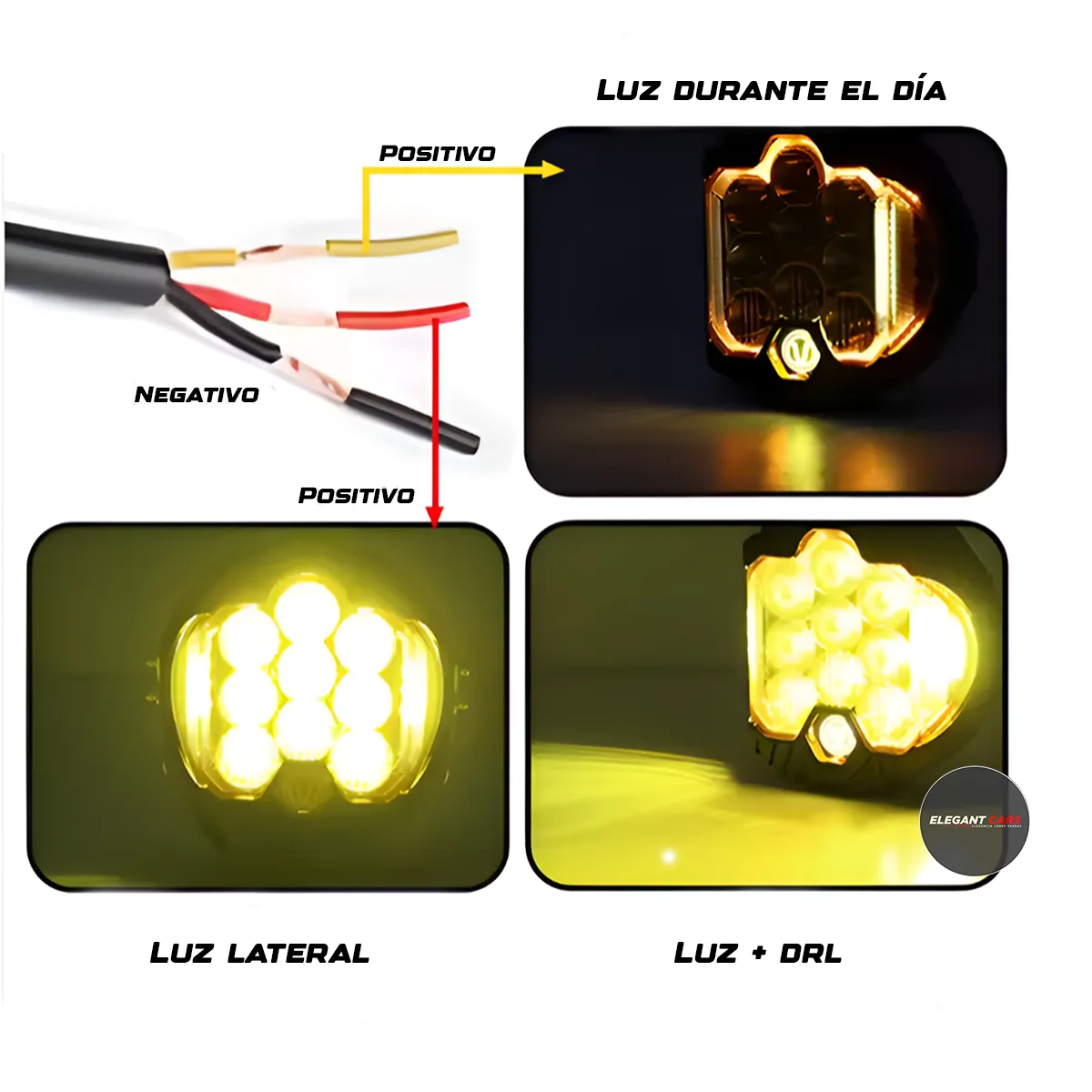 GENERICO - Led Neblinero Ambar Force Driving 7Pulg Gama Alta 1PCS