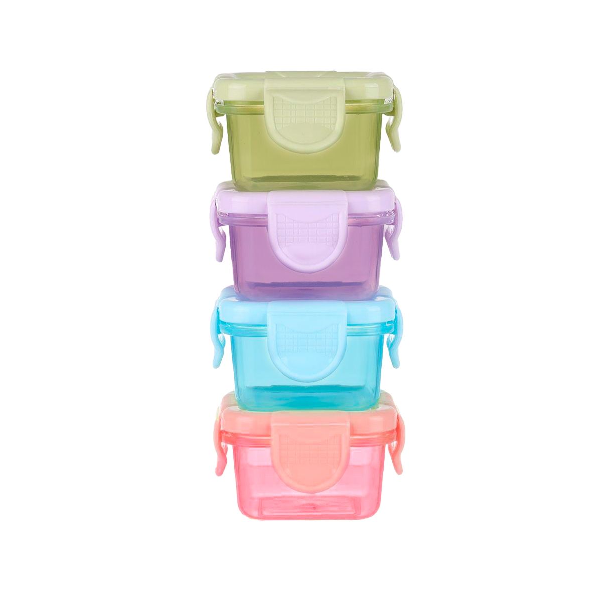 GENERICO - Mini Tapers para Guardar Comida 4pza Y+Regalo Stickers