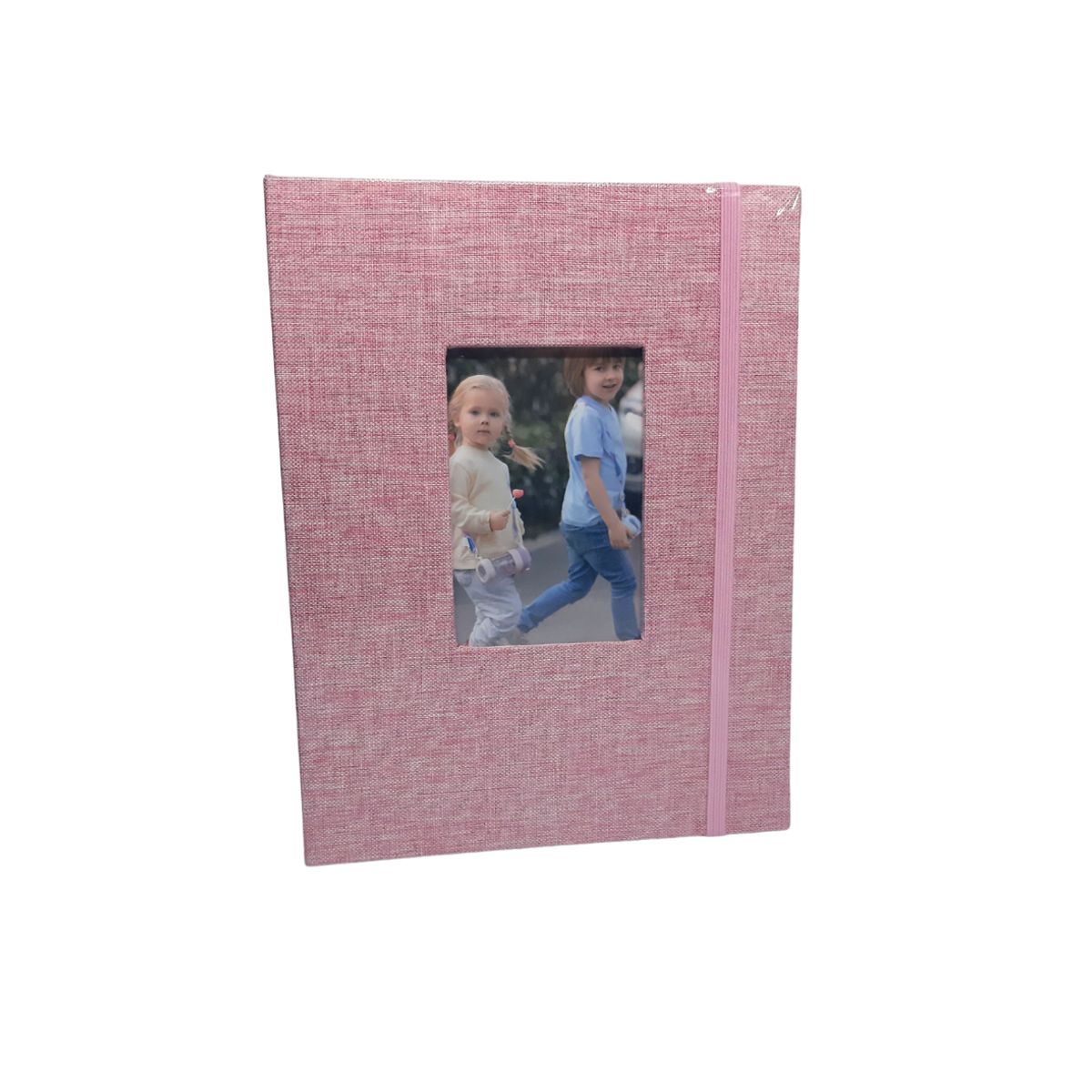 GENERICO - Album para 52 fotos 13x18cm con Cubierta de Lino Rosado