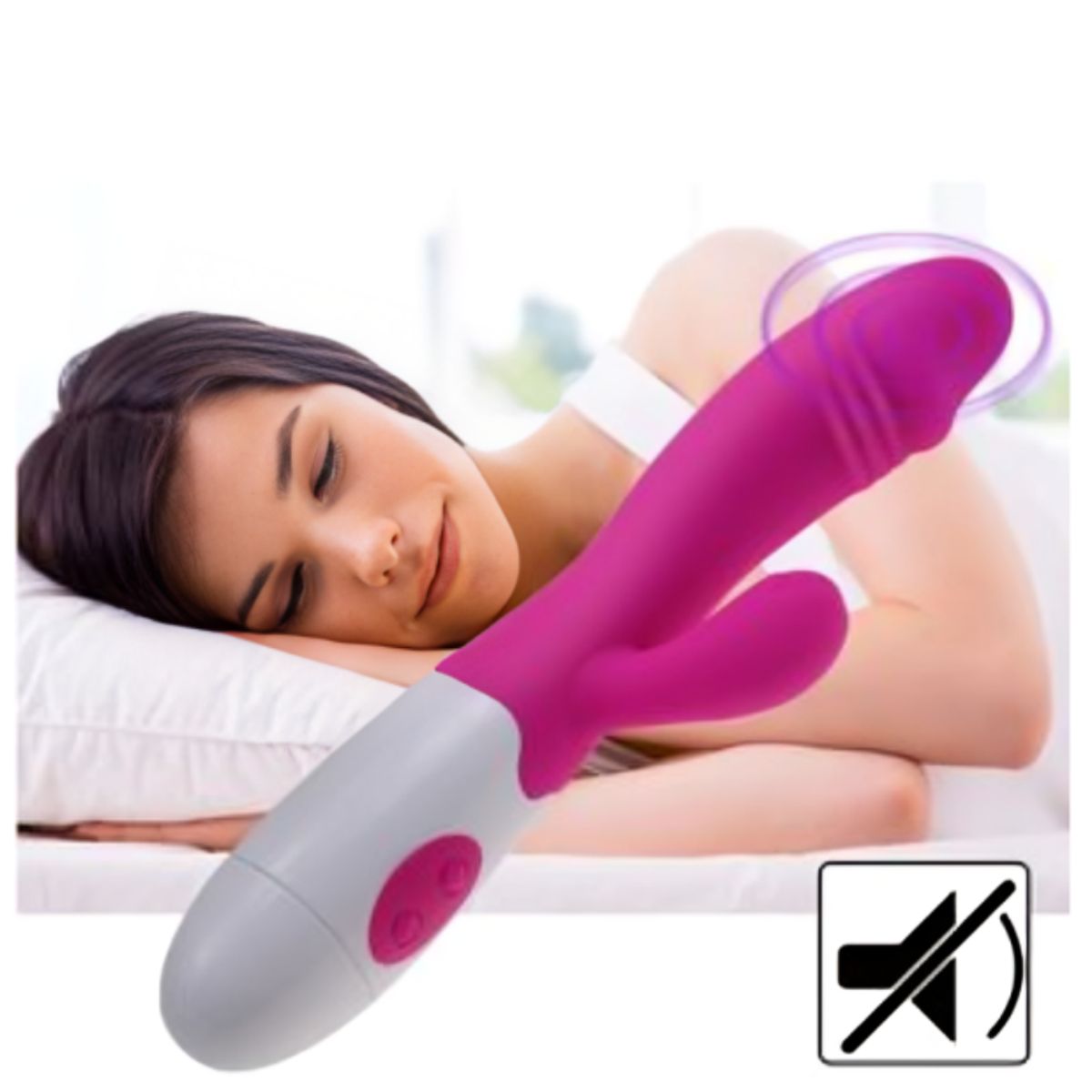 GENERICO - Potente vibrador de 10 velocidades echo de Silicona