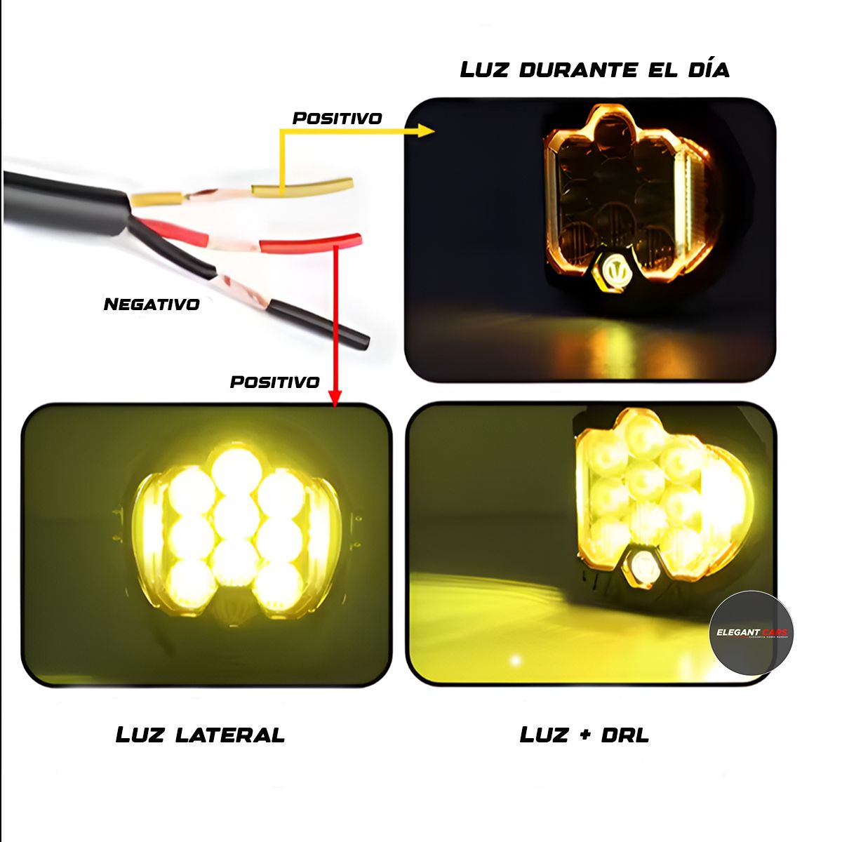 GENERICO - Led Neblinero Ambar Force Driving 7Pulg Gama Alta 2PCS