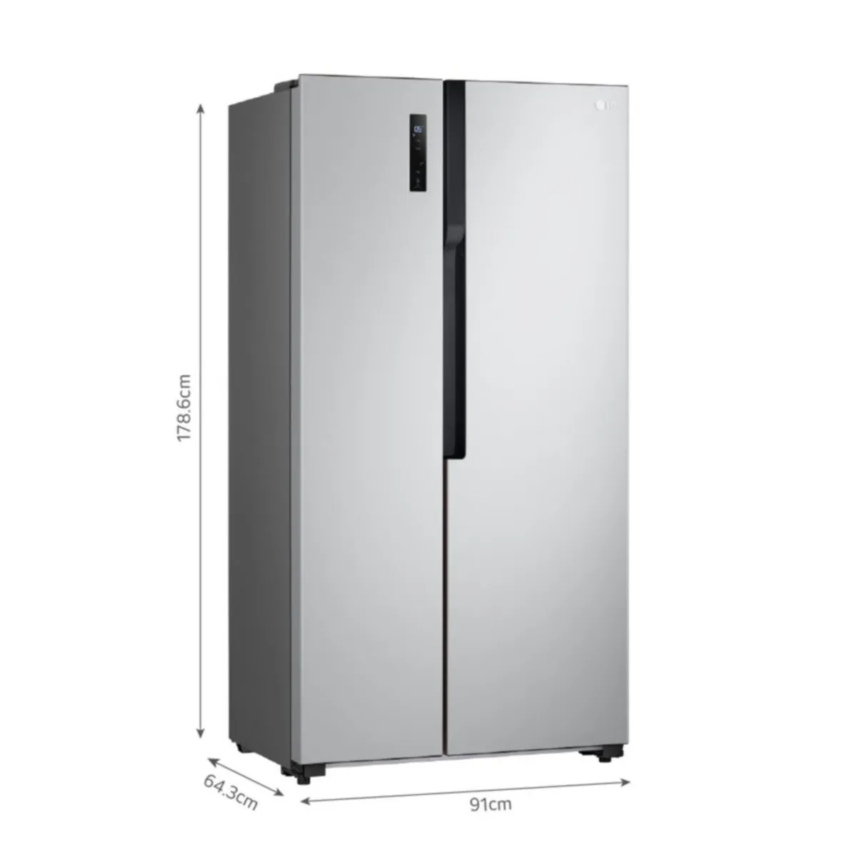 LG - Refrigeradora LG 509LT Multi Air Flow LS51BPP Plateado