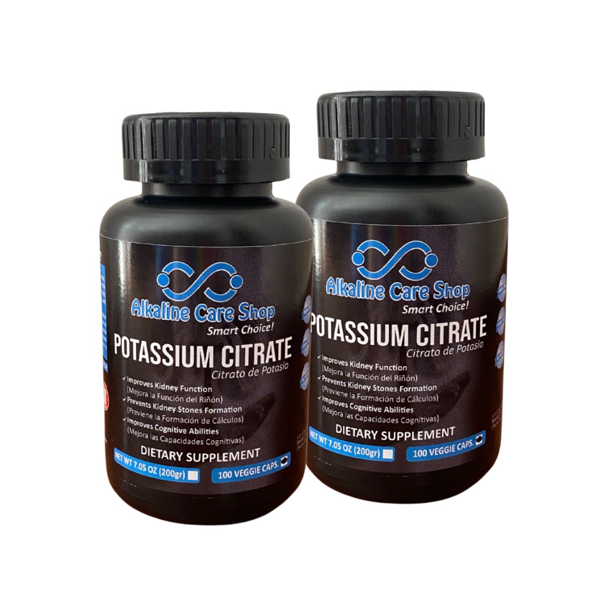ALKALINE CARE - Citrato de Potasio 200 cápsulas