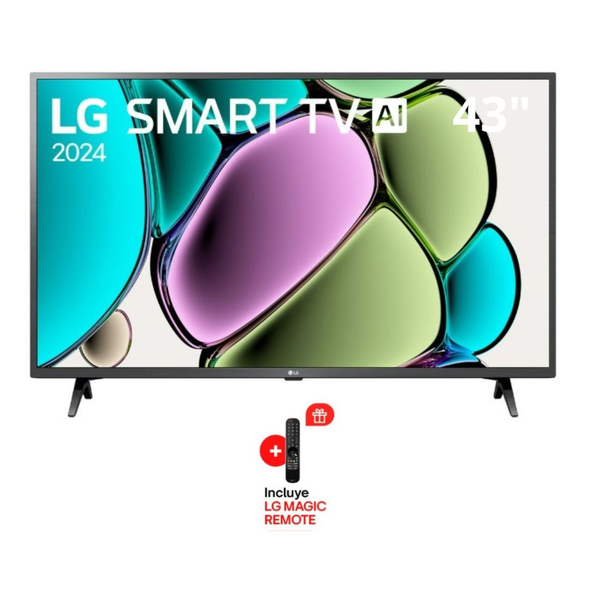 LG - Televisor LG 43 Smart Full HD AI 43LR6000PSA + Magic Remote MR24