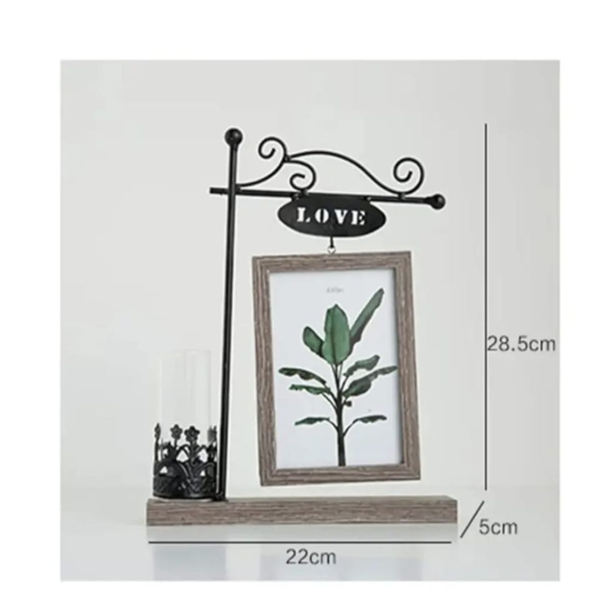 GENERICO - Marco De Fotos Colgante Florero De Vidrio 10X15CM