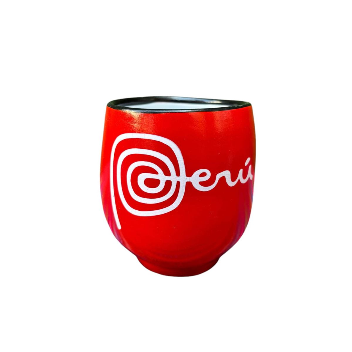 ACHALLAY ARTESANIA DE BARRO - Taza Marca Perú Roja 450 ml