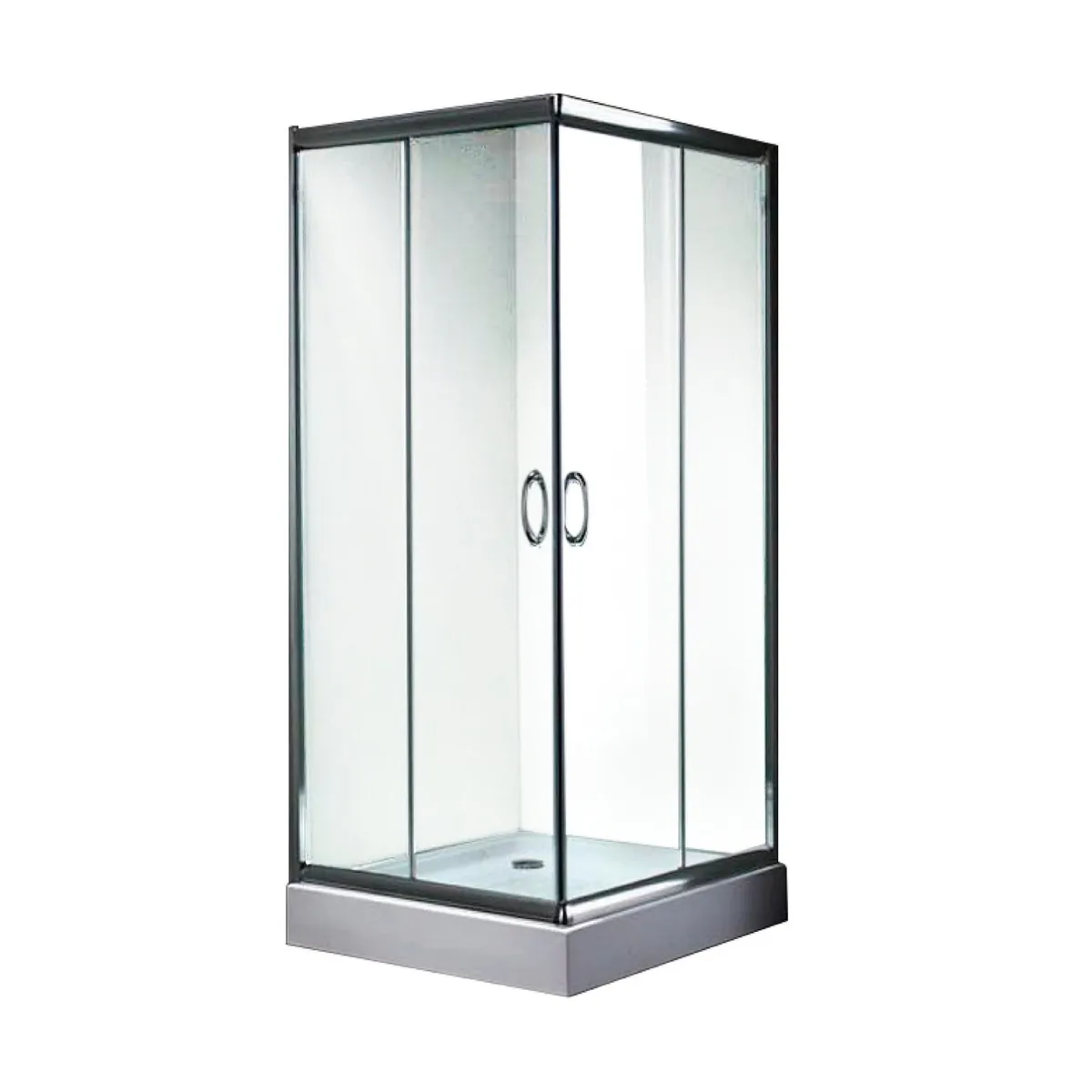 GENERICO - Cabina de Ducha Cuadrado Translúcidas más Base