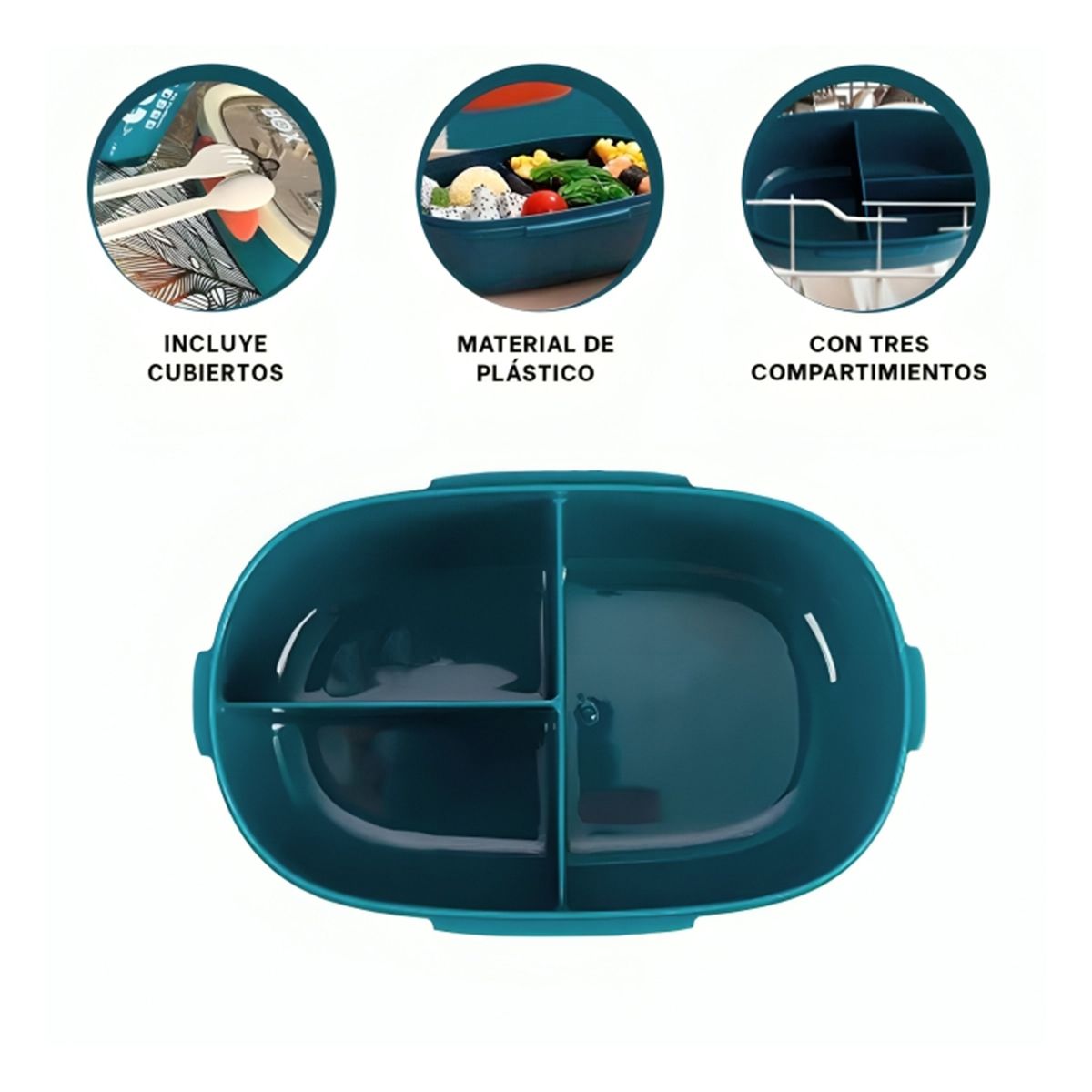 GENERICO - Pack2 Taper 850ml para el Colegio Azul Mar Y+Regalo Stickers