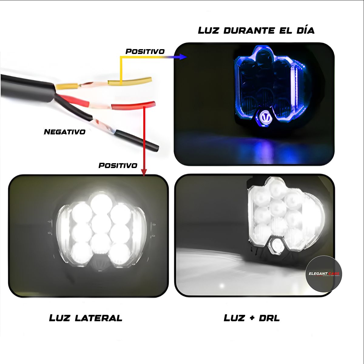 GENERICO - Led Neblinero Blanco Force Driving 7Pulg Gama Alta 2PCS