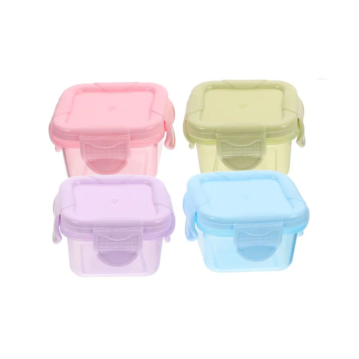 GENERICO - Pack2 Mini Tapers para Guardar Comida 4pza Y+Regalo Stickers