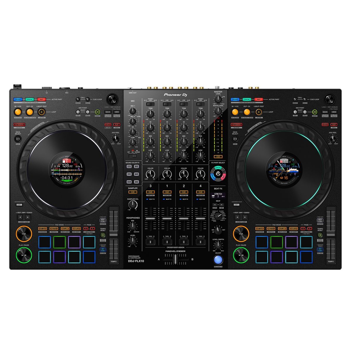 PIONEER DJ - Controlador Pioneer DJ profesional de 4 canales DDJ-FLX10