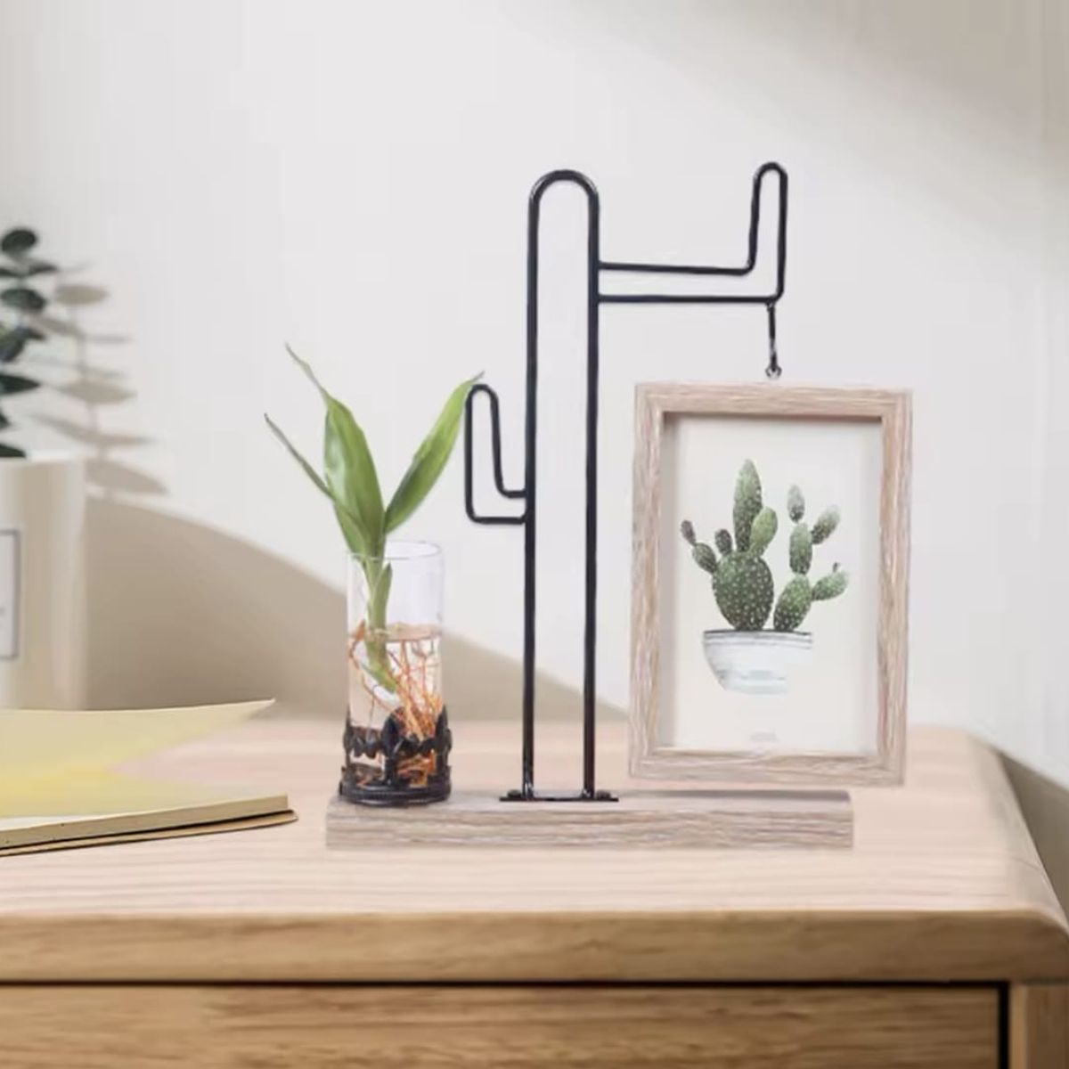 GENERICO - Marcos De Fotos Colgante Florero De Vidrio 10x15cm