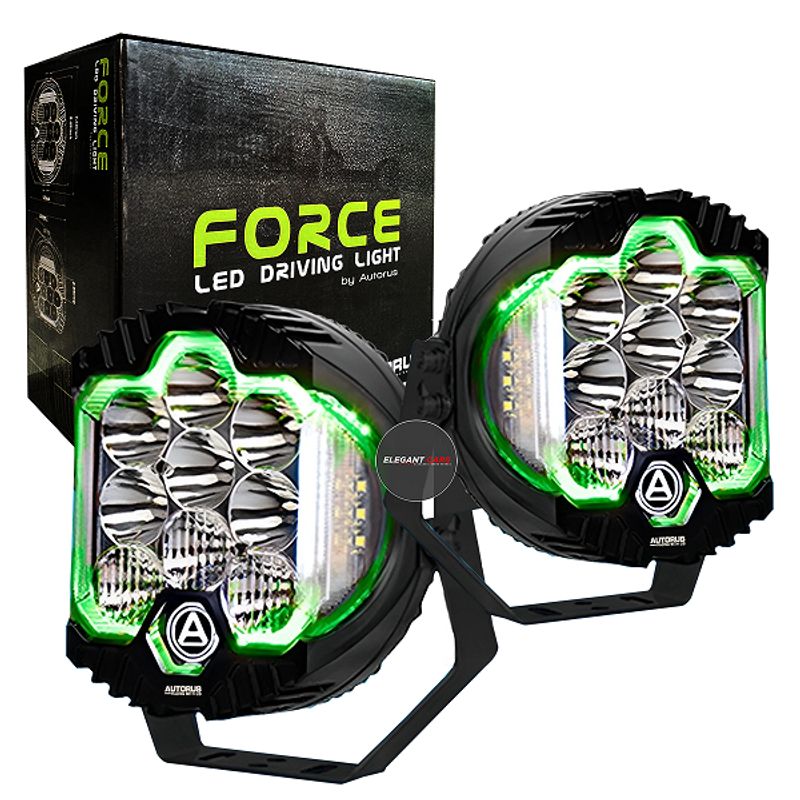 GENERICO - Neblinero Led Blanco +Verde Force 7Pulg Premiun Par