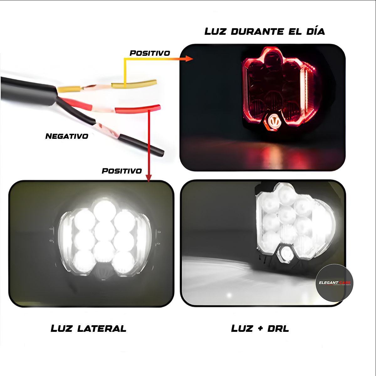 GENERICO - Led Neblinero Blanco +Rojo Mod Force 7Pulg Premiun