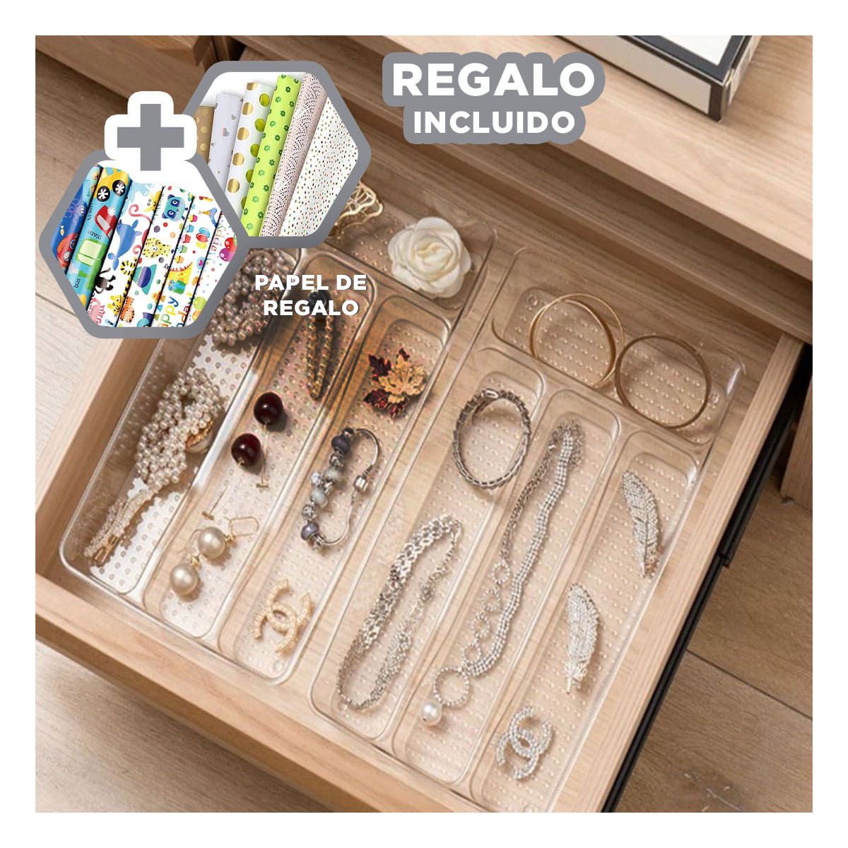 GENERICO - Pack6 Recipiente Util de 4 Divisiones Y+Papel de Regalo