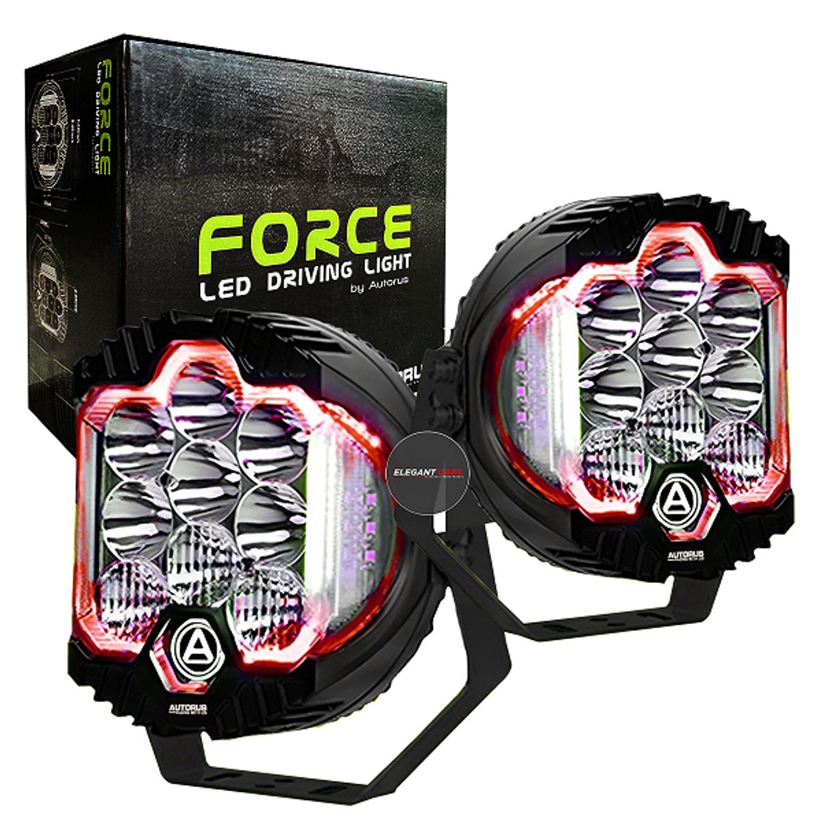 GENERICO - Led Neblinero Blanco +Rojo Mod Force 7Pulg Premiun Par