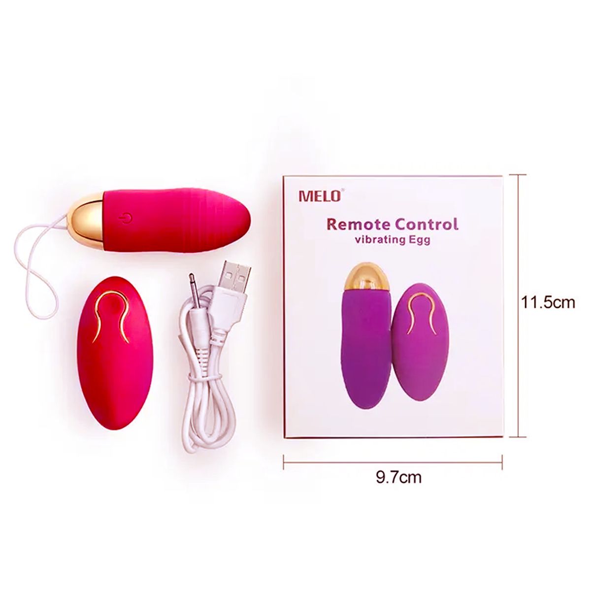 GENERICO - Vibrador bala portátil a control remoto-rojo