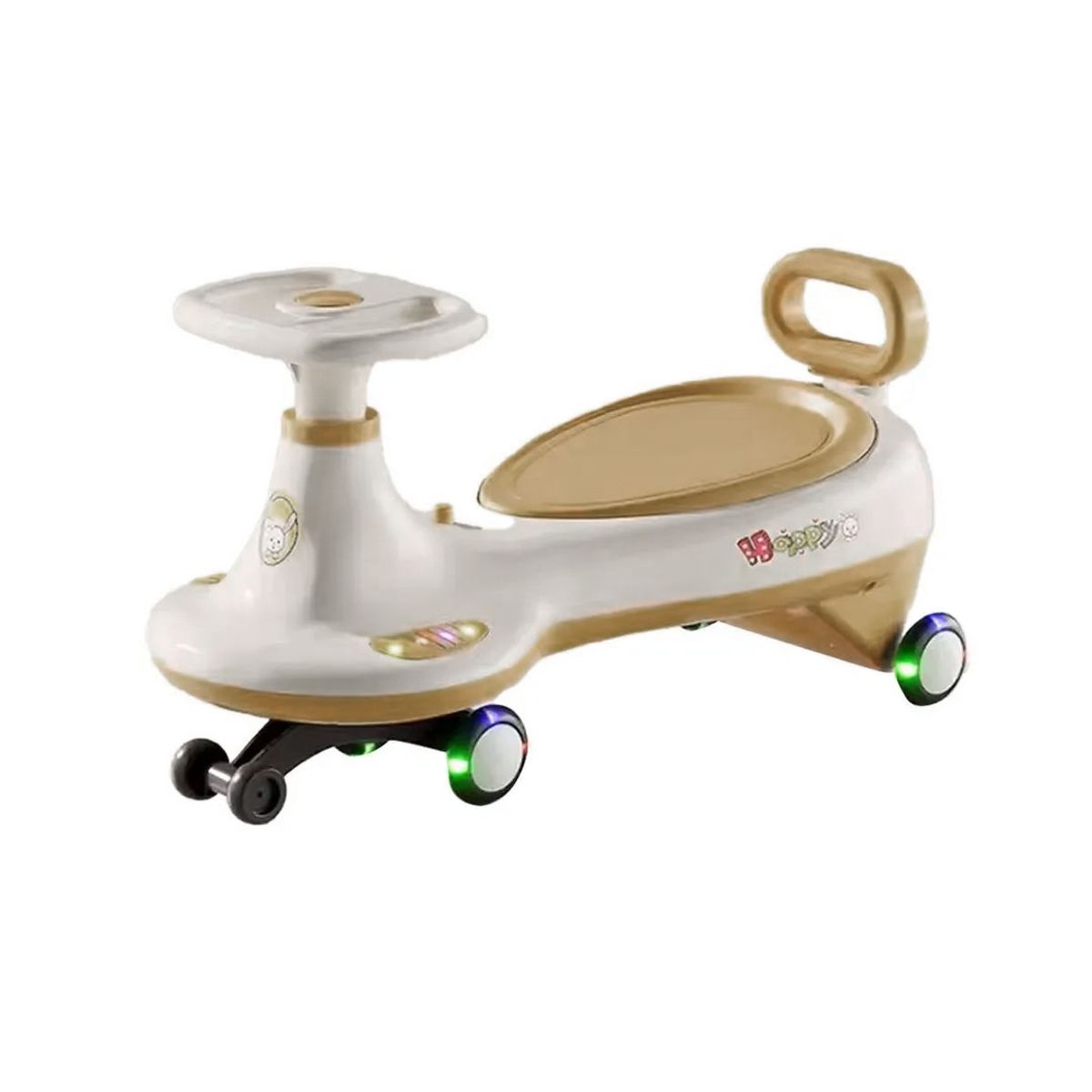 GENERICO - Carrito Cochecito Infantil De Arrastre Correpasillos Con Luces Marron
