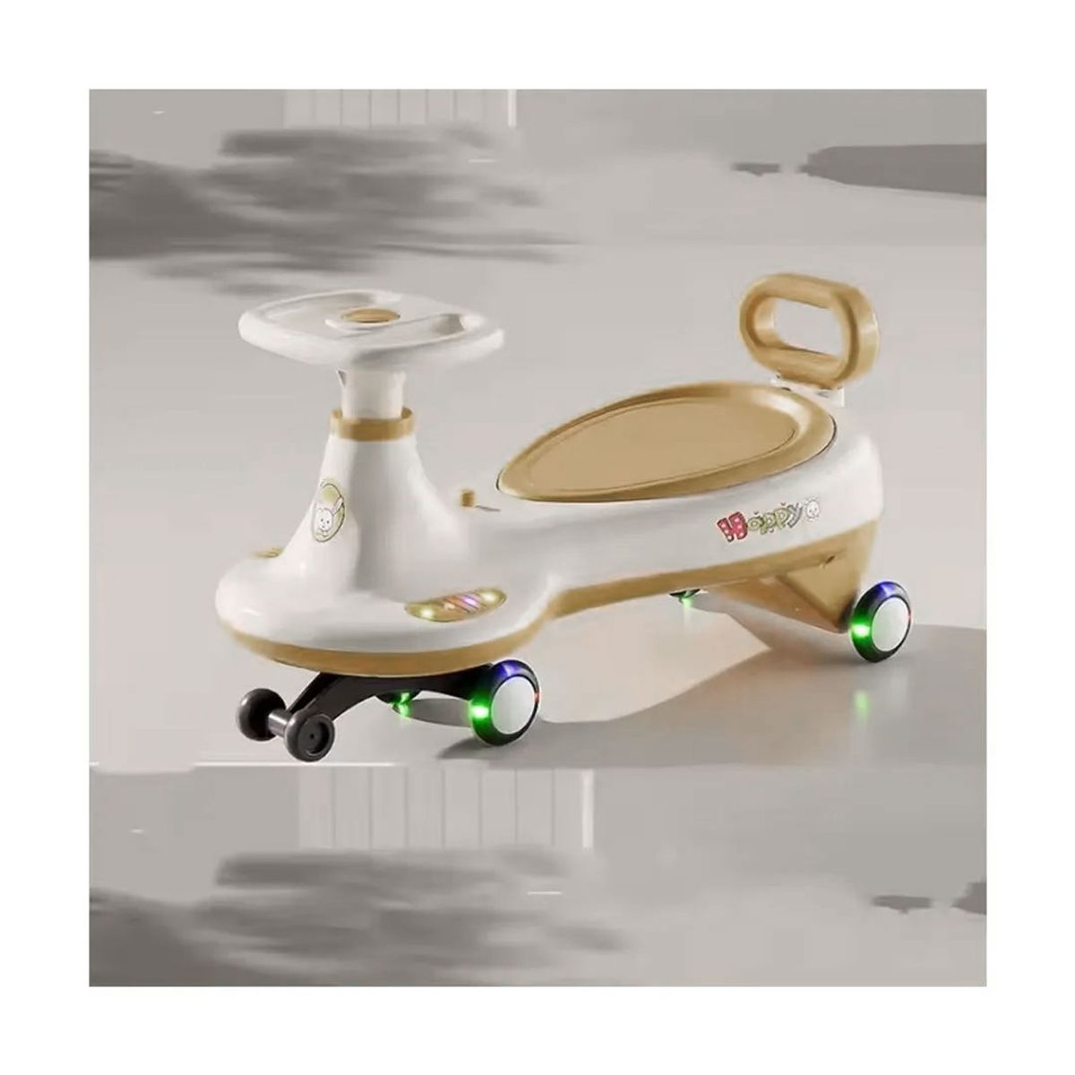 GENERICO - Carrito Cochecito Infantil De Arrastre Correpasillos Con Luces Marron